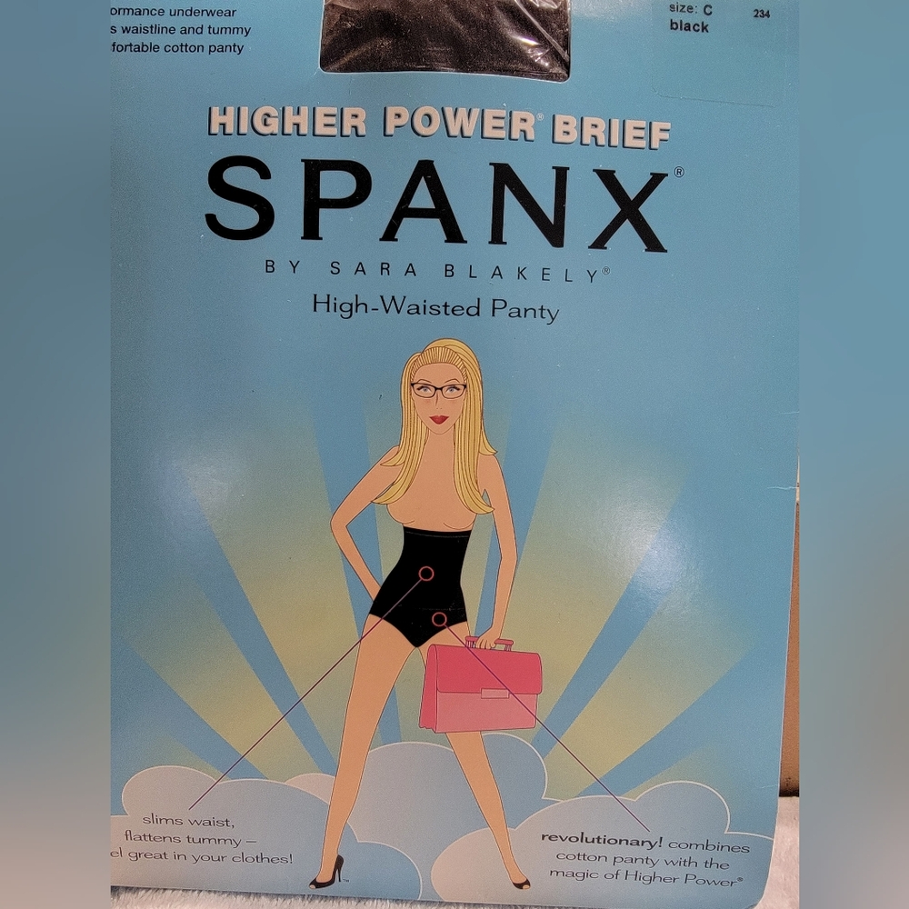 SPANX Higher Power Black Panty Size C NWT